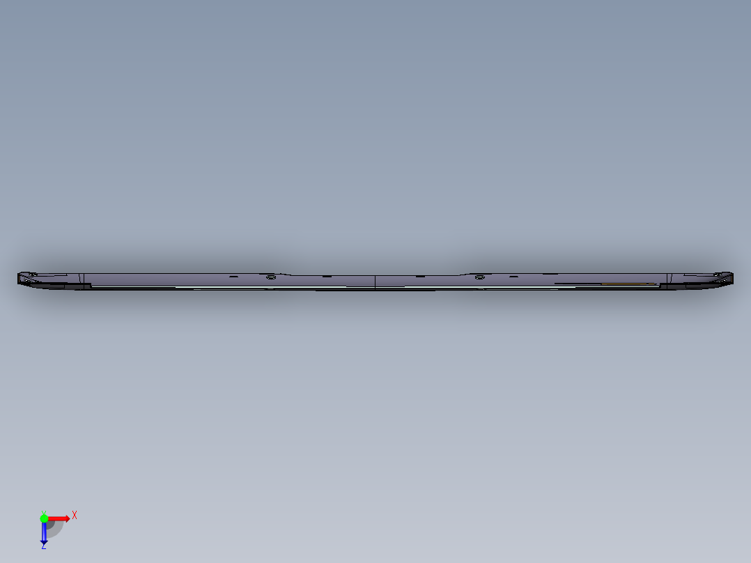 笔记本D壳铣脚垫槽UG程序模型俯视图
