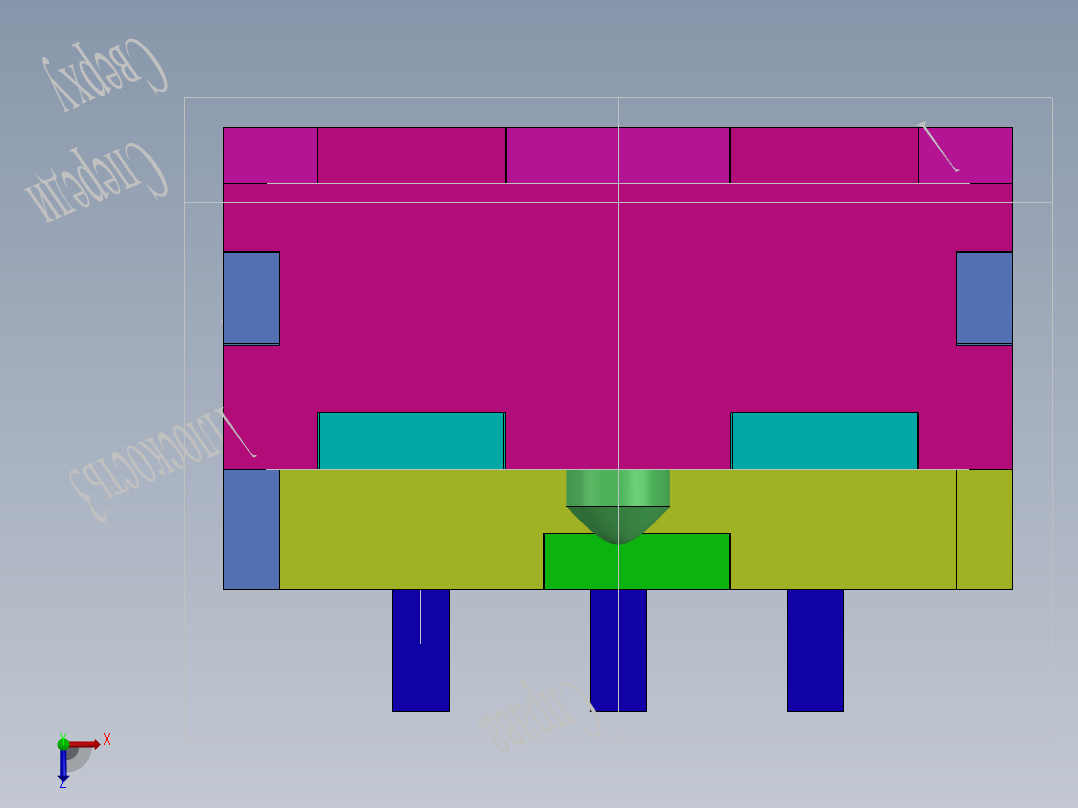 A0002491-木板的胶合板盒俯视图