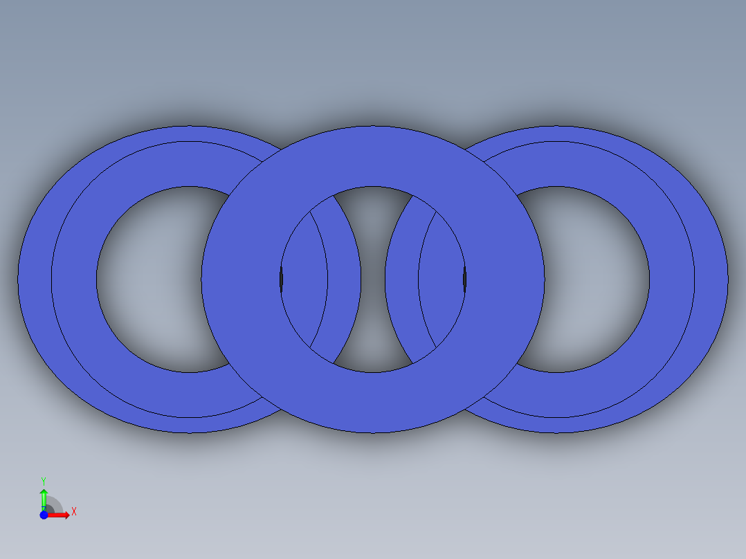 B3004492-推入式三通管接头 Y 型 10mm前视图