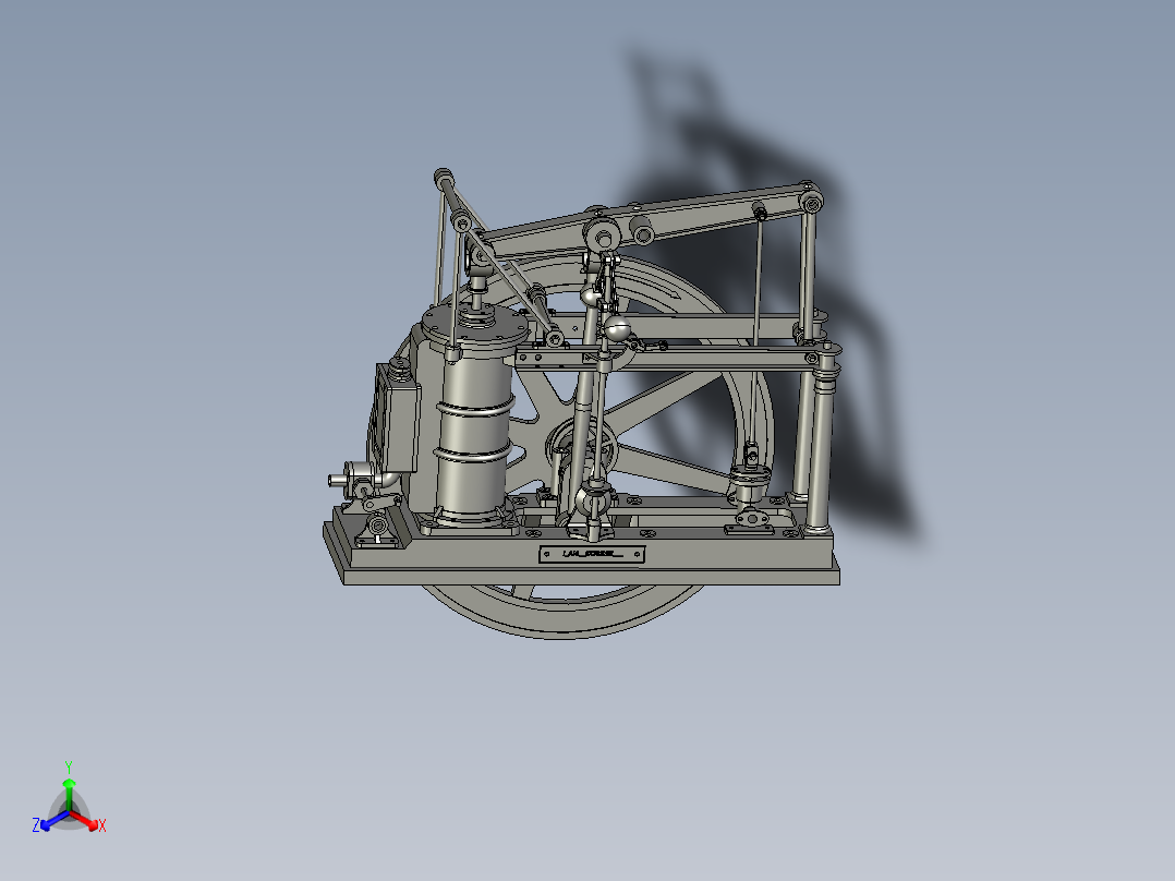 蒸汽机steam-engine-119833-模型格式为 stp