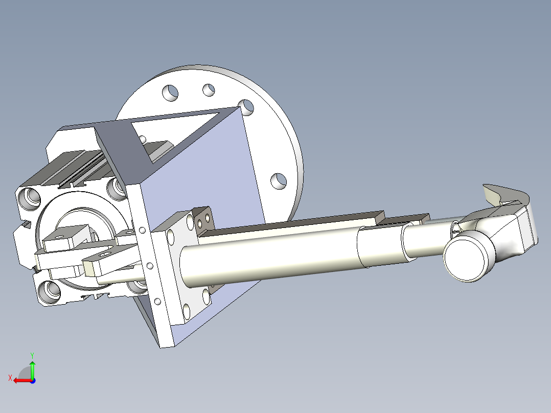 羊角锤夹具后视图