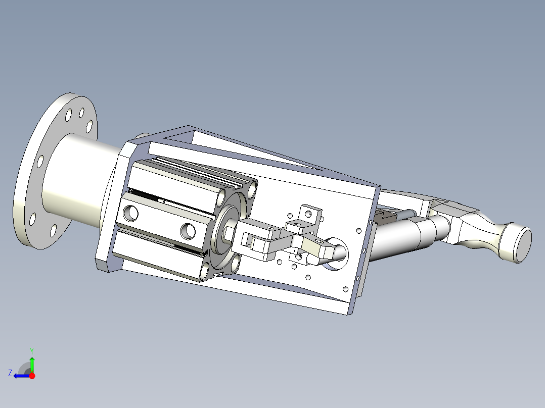 羊角锤夹具右视图
