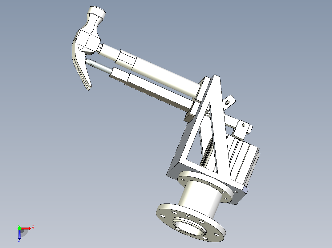 羊角锤夹具俯视图