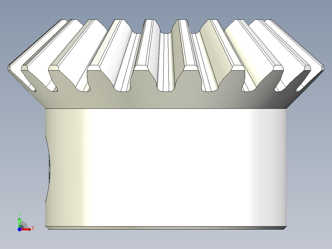 金属斜齿轮前视图