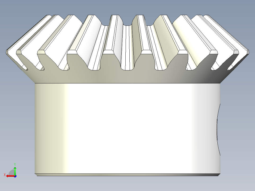 金属斜齿轮后视图