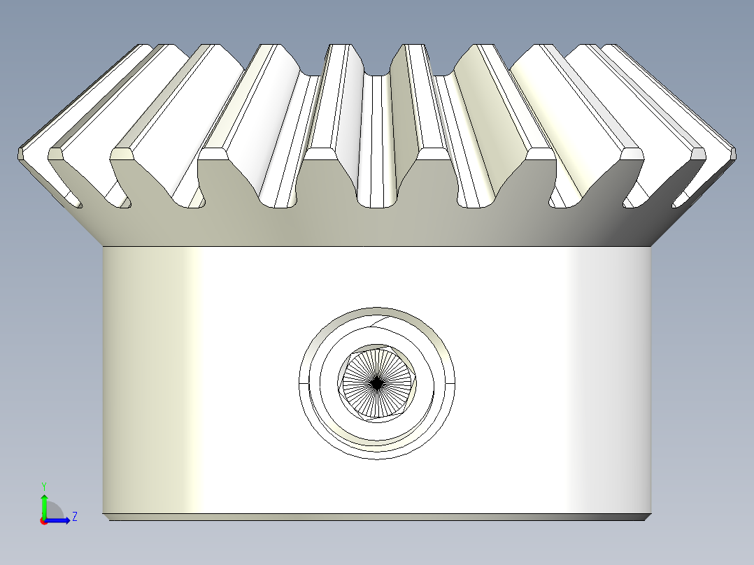 金属斜齿轮左视图