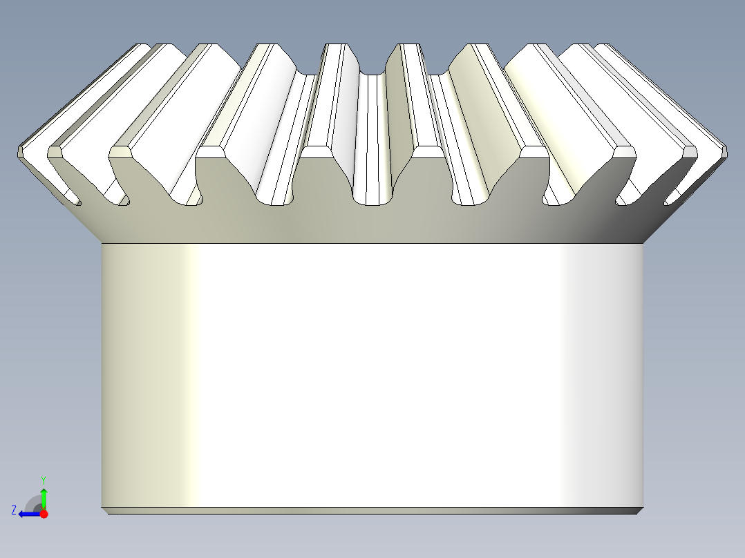 金属斜齿轮右视图