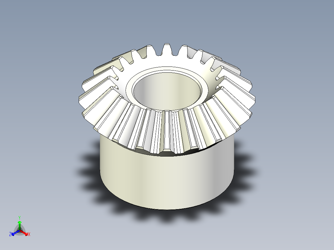 金属斜齿轮正等轴测图