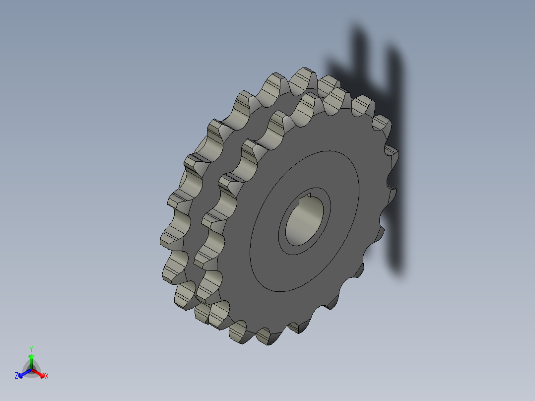 19齿内孔40带键槽20A双排从动链轮