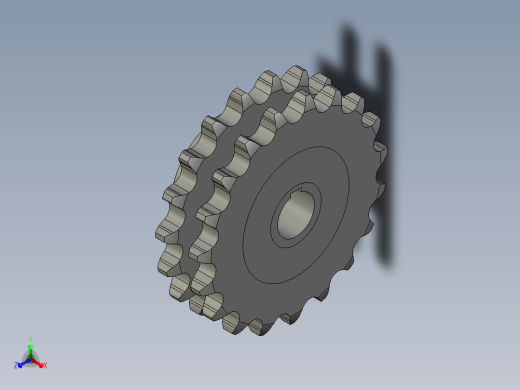 19齿内孔40带键槽20A双排从动链轮