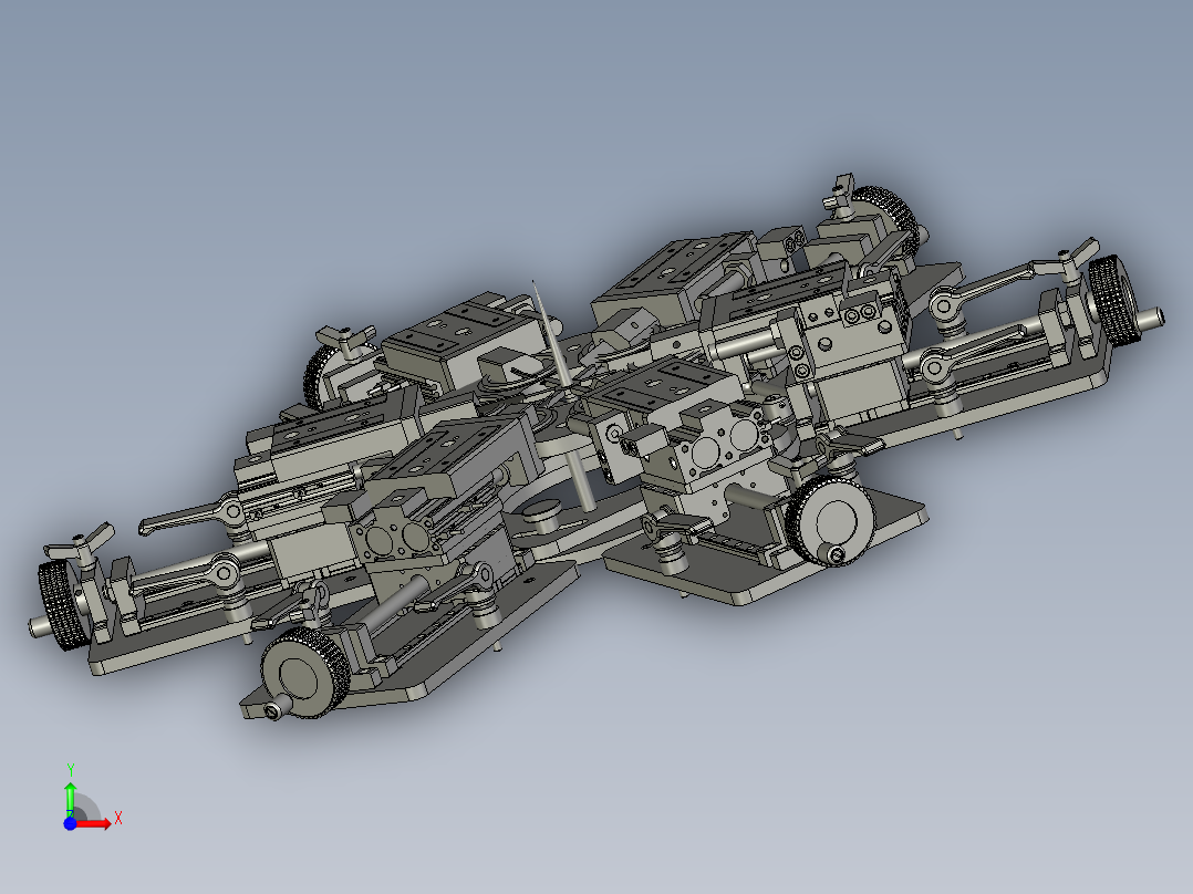 45度六穴切割组件前视图