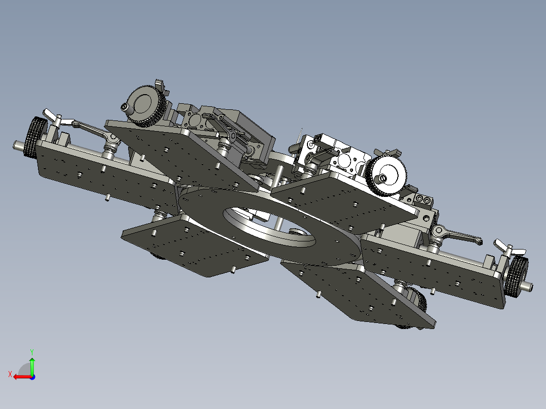 45度六穴切割组件后视图