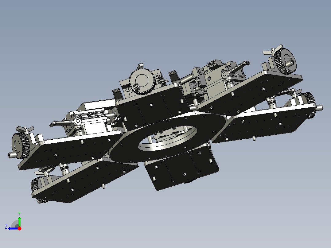 45度六穴切割组件右视图