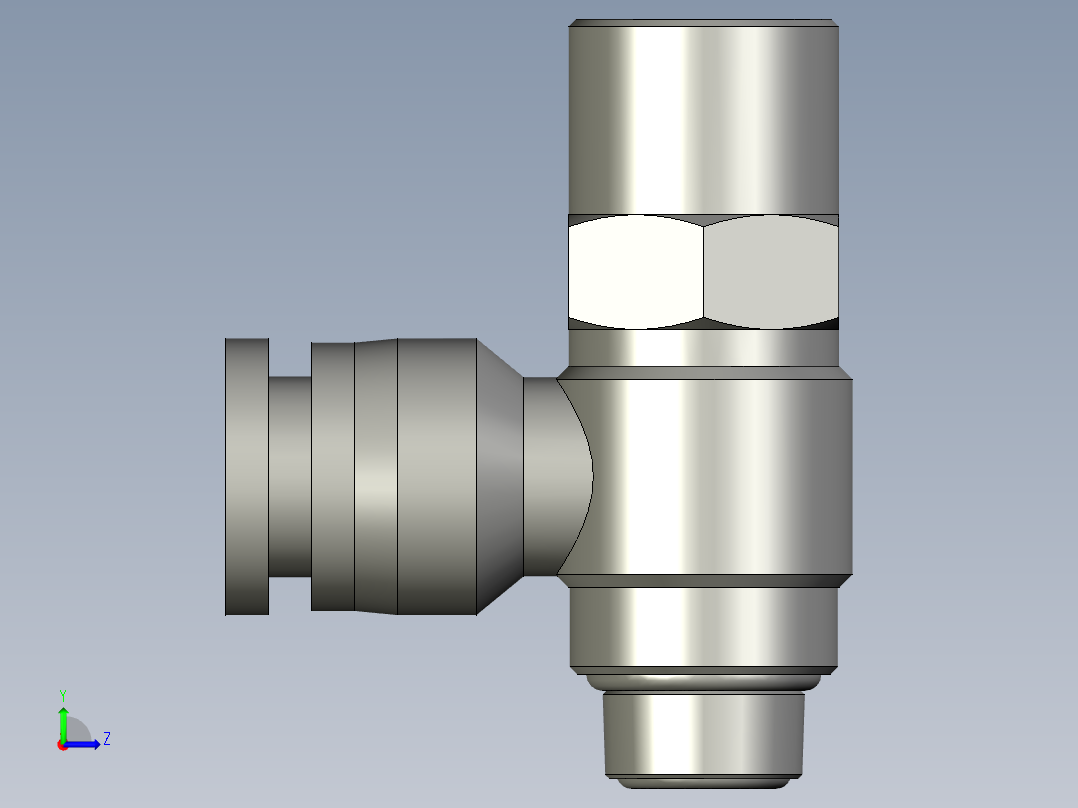 QKF-G气控阀QKF06-G01左视图