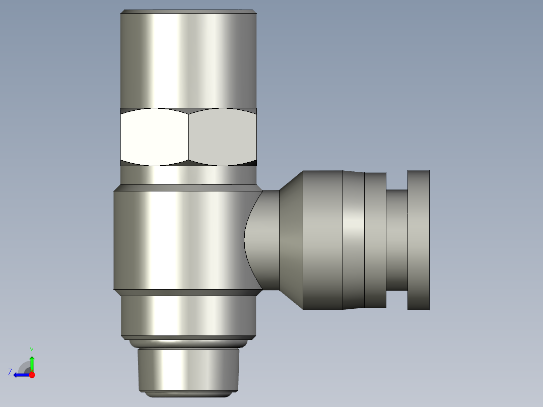 QKF-G气控阀QKF06-G01右视图