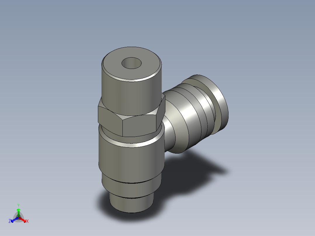 QKF-G气控阀QKF06-G01正等轴测图