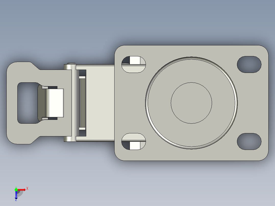 脚轮上隆JDD-40俯视图