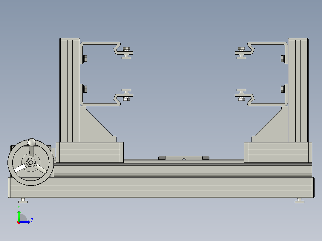 LA660A调宽机构(上方)左视图