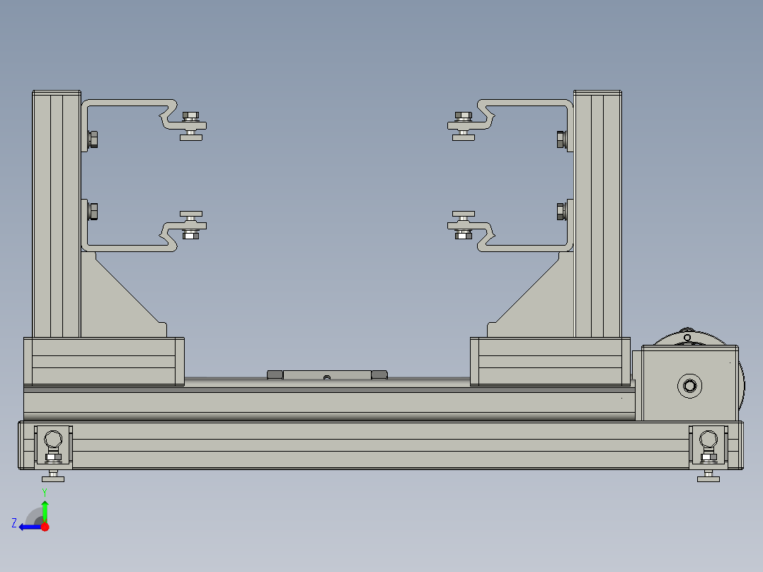 LA660A调宽机构(上方)右视图