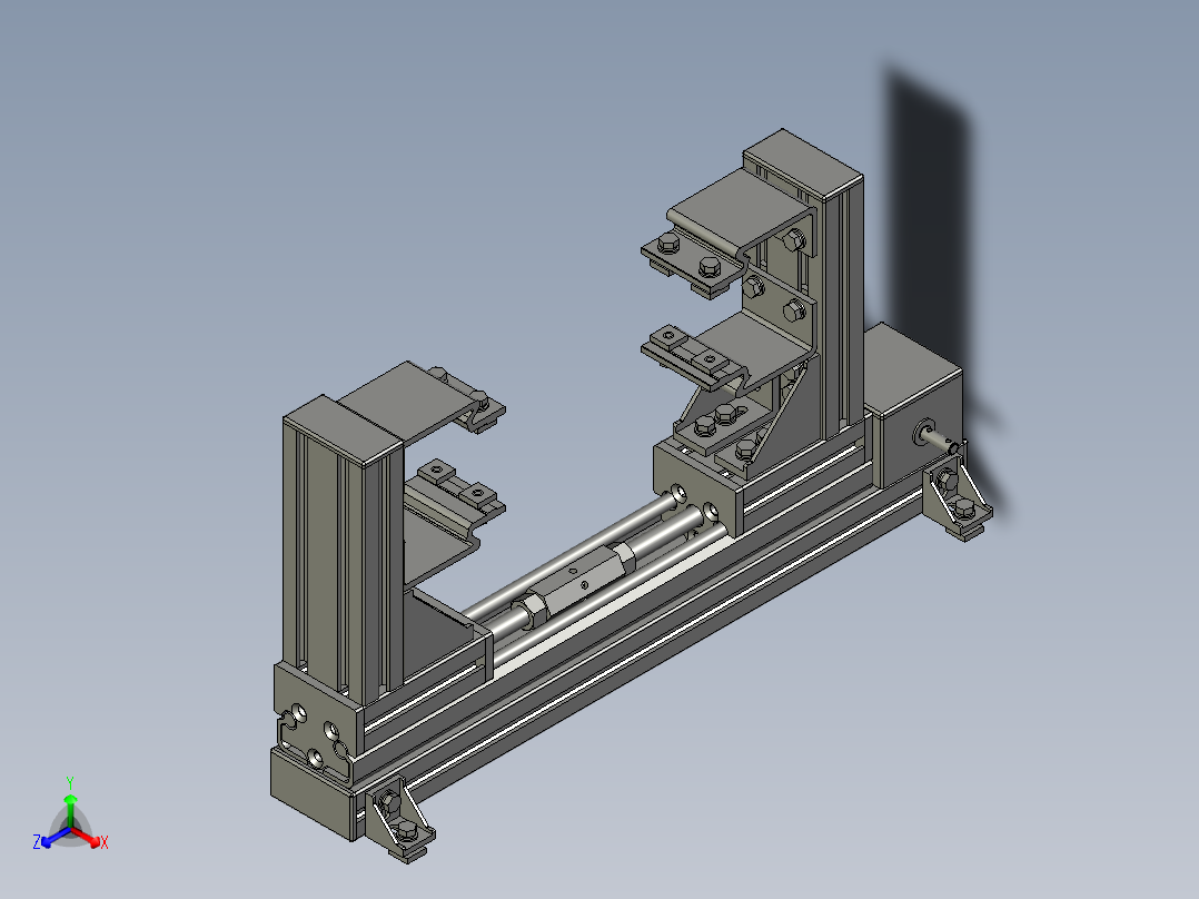LA660A调宽机构(上方)正等轴测图