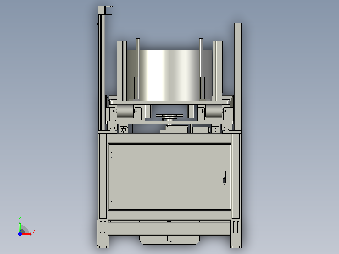 滑台的柔性薄板定位夹具前视图