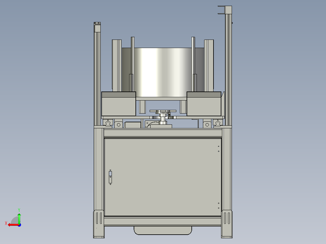 滑台的柔性薄板定位夹具后视图