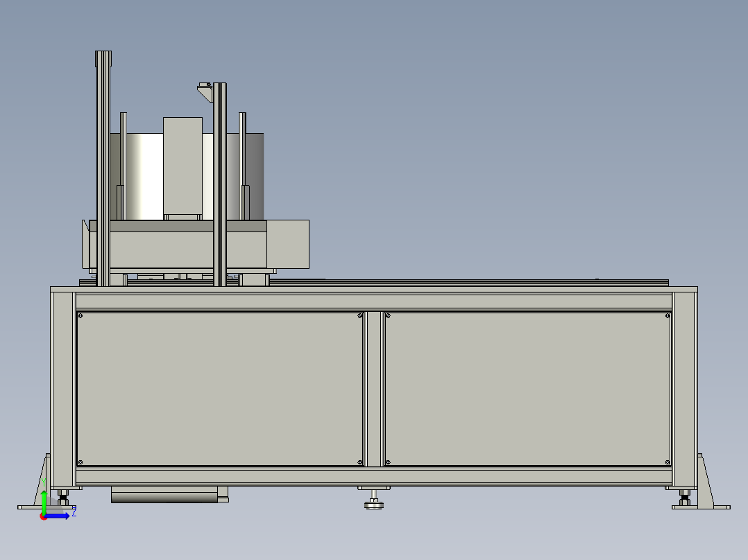 滑台的柔性薄板定位夹具左视图