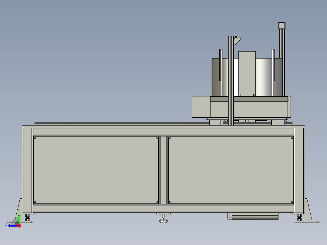 滑台的柔性薄板定位夹具右视图