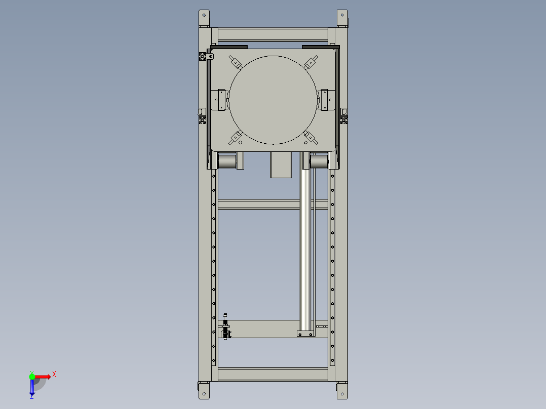 滑台的柔性薄板定位夹具俯视图
