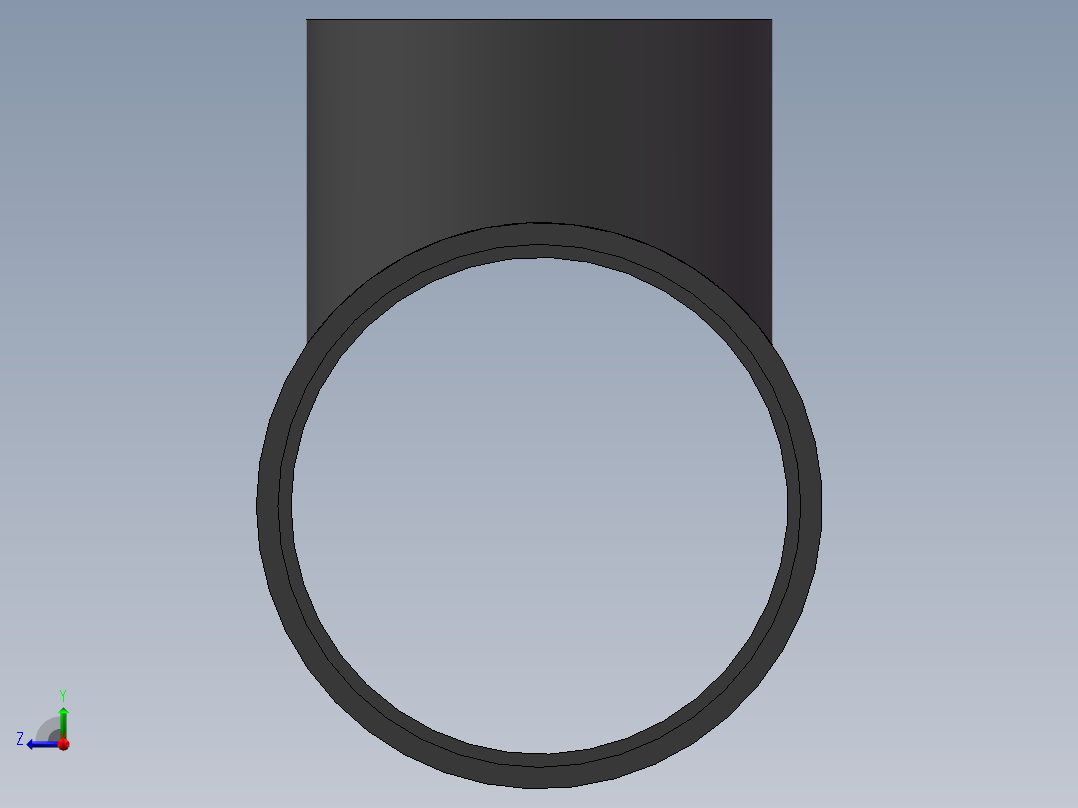 RTee_DN400_300_U-PVC右视图