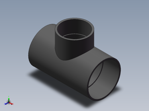 RTee_DN400_300_U-PVC正等轴测缩略图