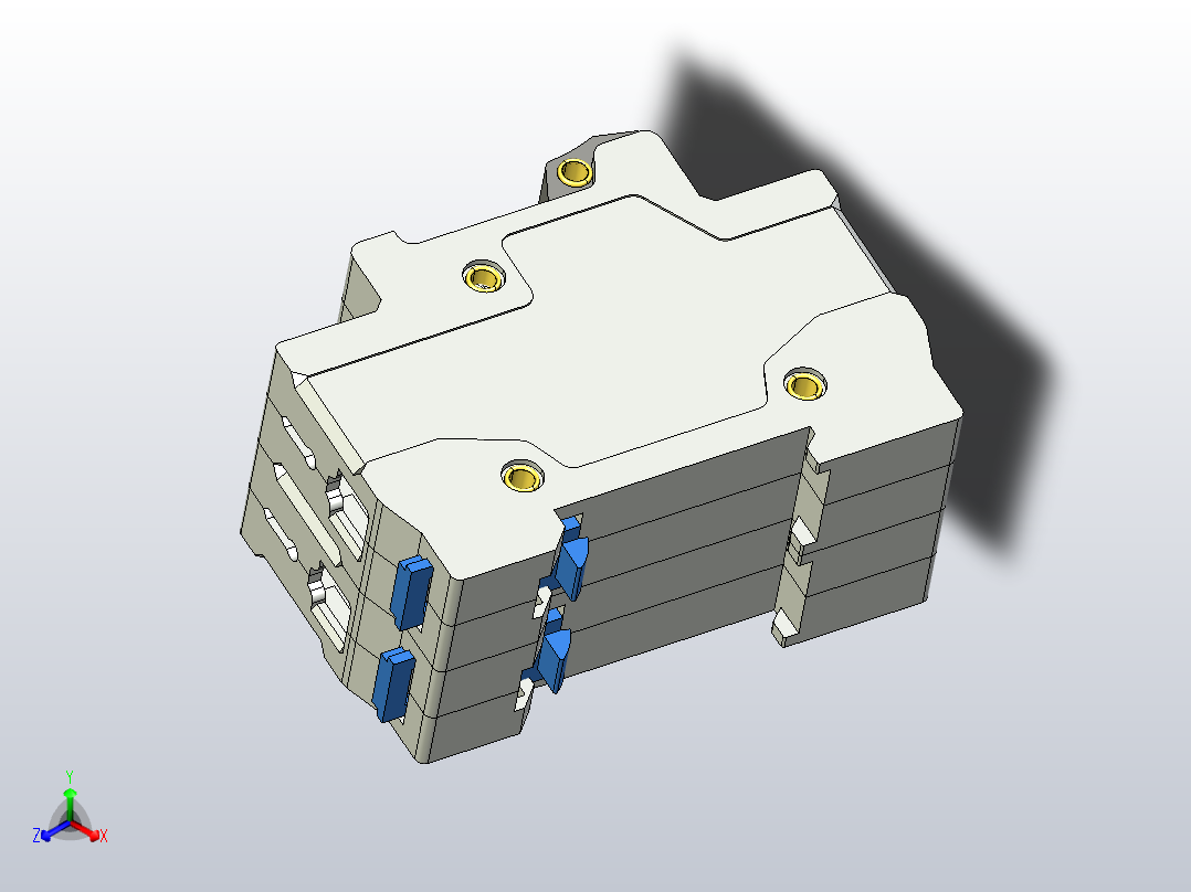 正泰保险座保险管RT28N-32X-2P主视图