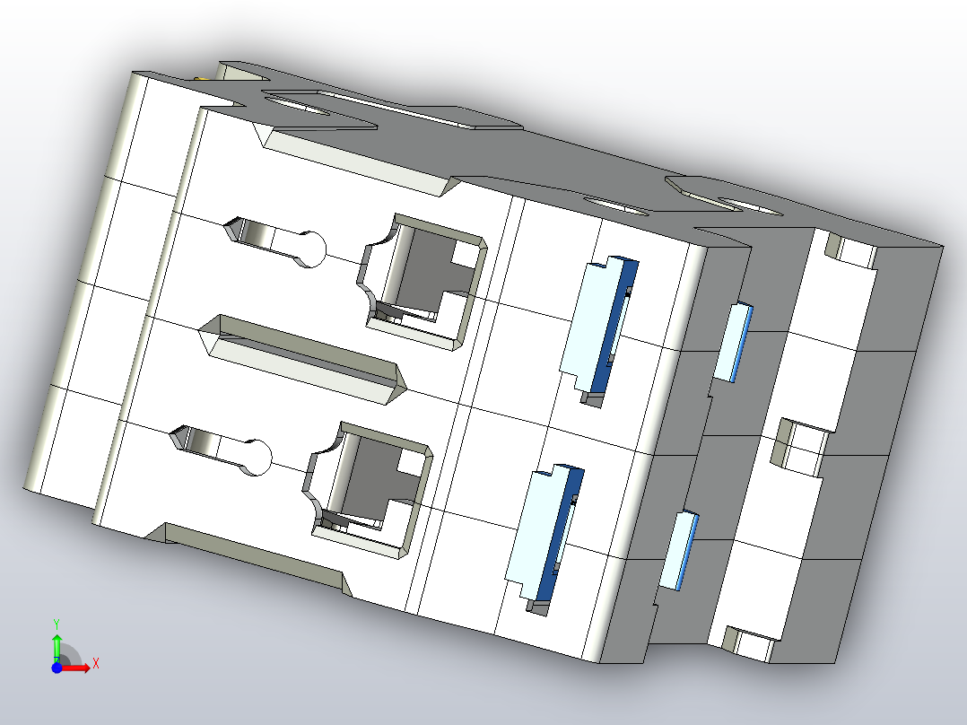 正泰保险座保险管RT28N-32X-2P前视图