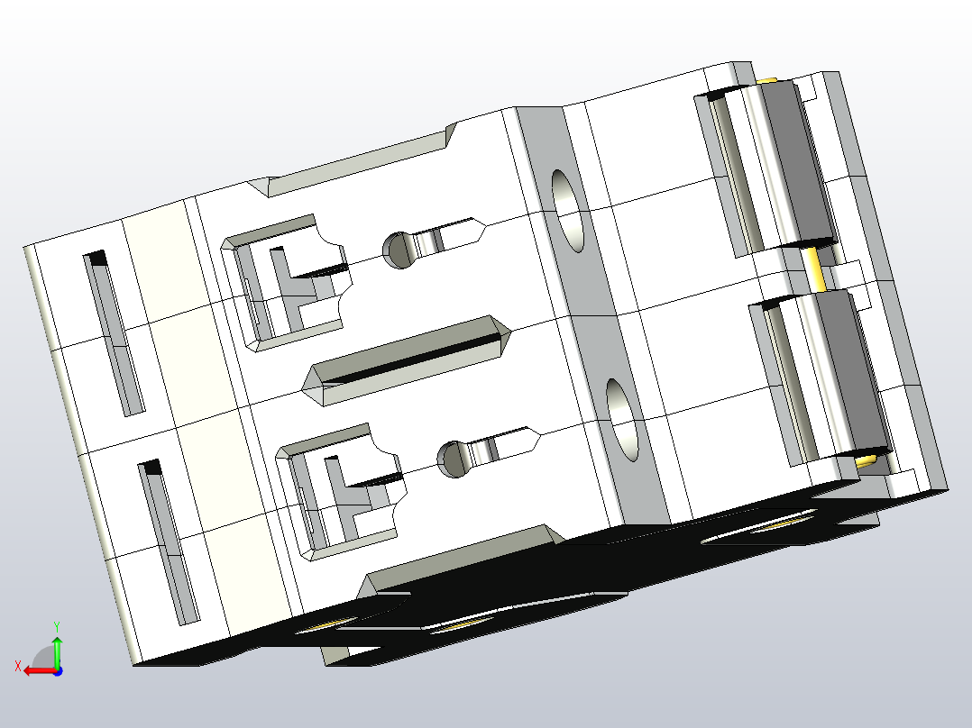 正泰保险座保险管RT28N-32X-2P后视图