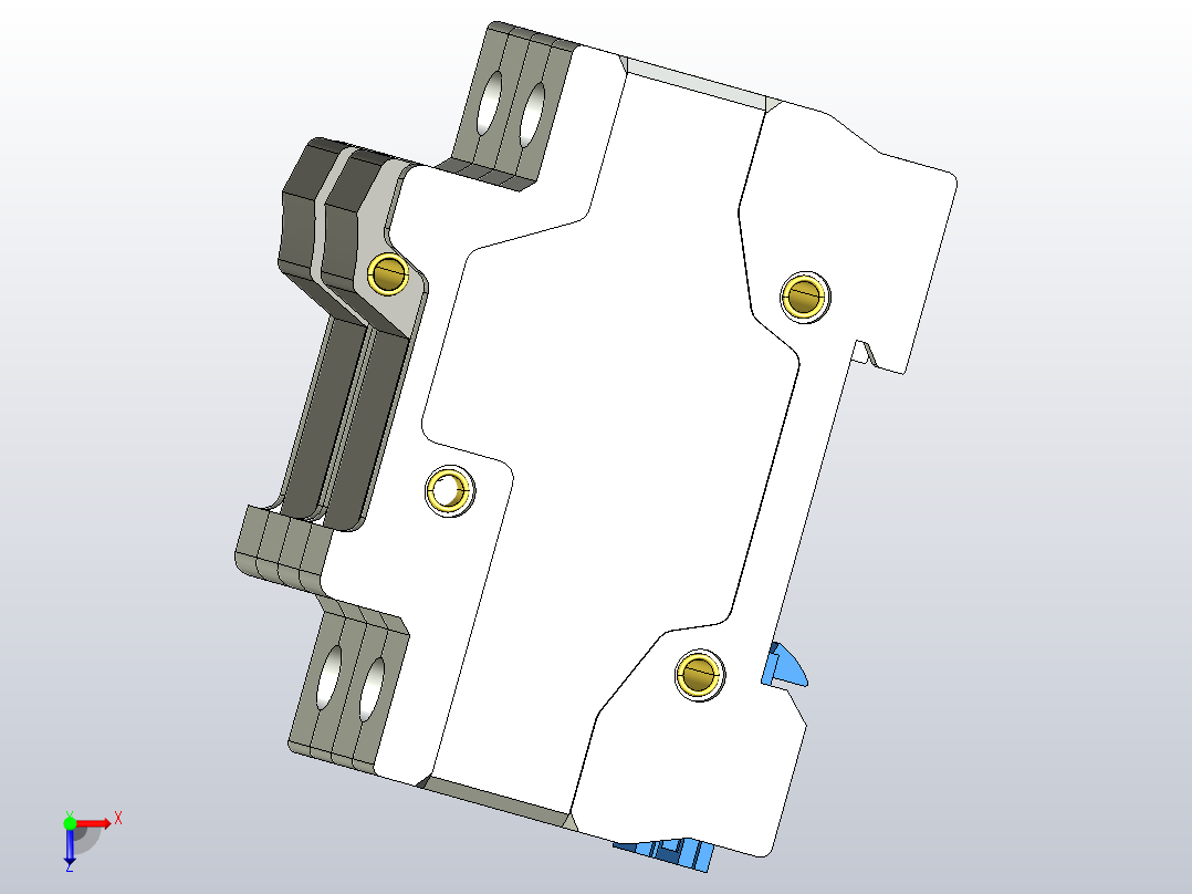 正泰保险座保险管RT28N-32X-2P俯视图