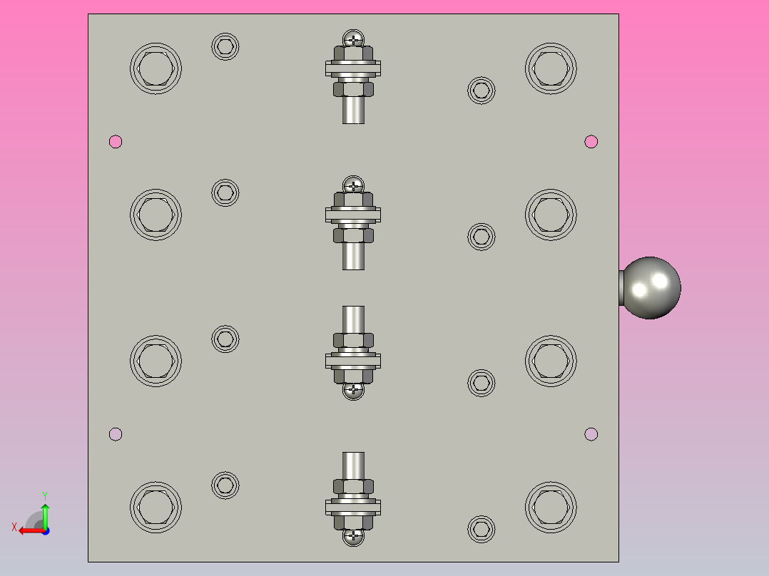 HS11-400_48 4P双投开启式刀开关三维模型202103后视图
