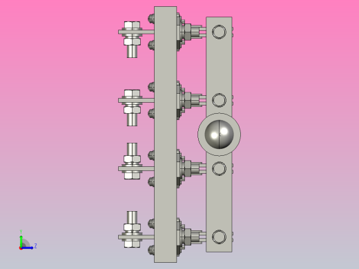 HS11-400_48 4P双投开启式刀开关三维模型202103左视缩略图