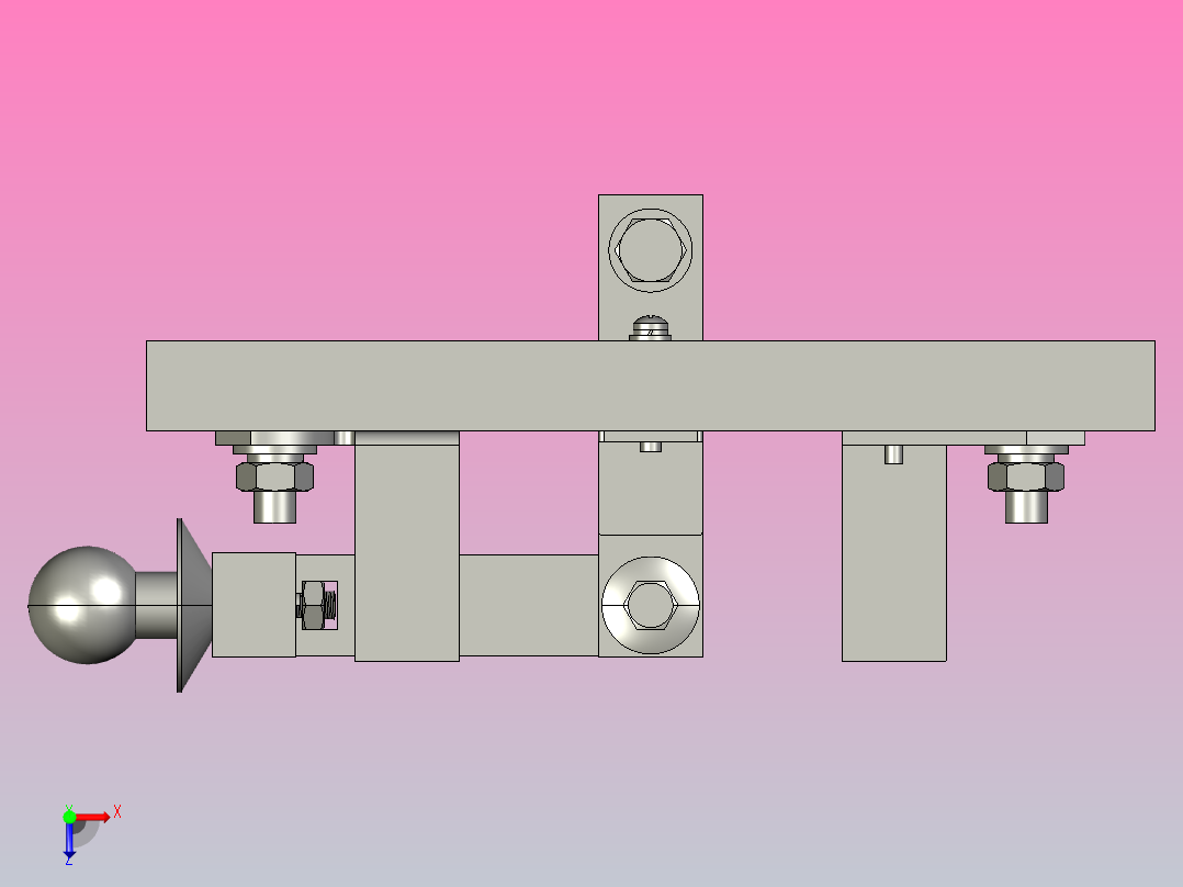 HS11-400_48 4P双投开启式刀开关三维模型202103俯视图