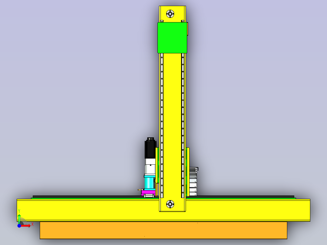 重负载三轴机械手设计前视图