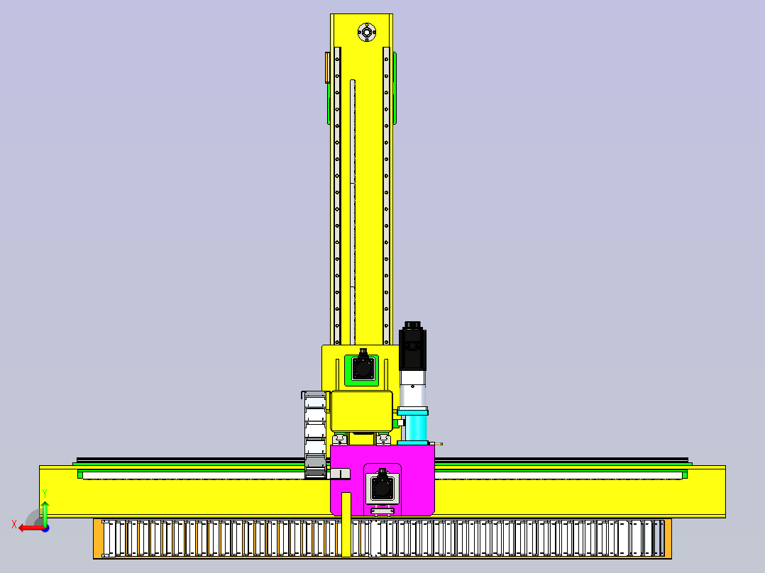 重负载三轴机械手设计后视图