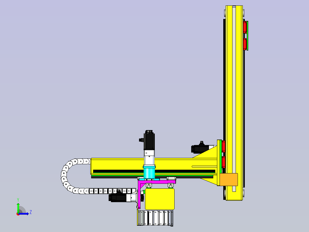 重负载三轴机械手设计左视图