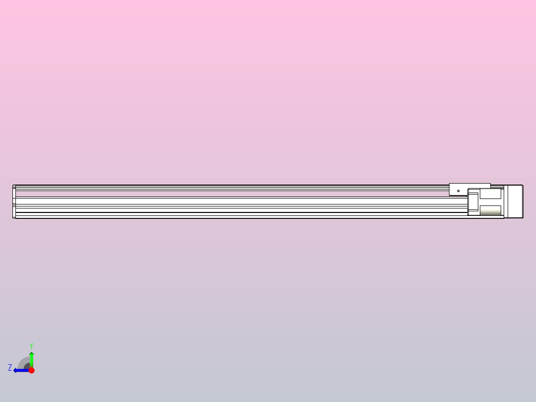 MTH13标准螺杆滑台[MTH13-L#-900-BR-P20-C3]右视图