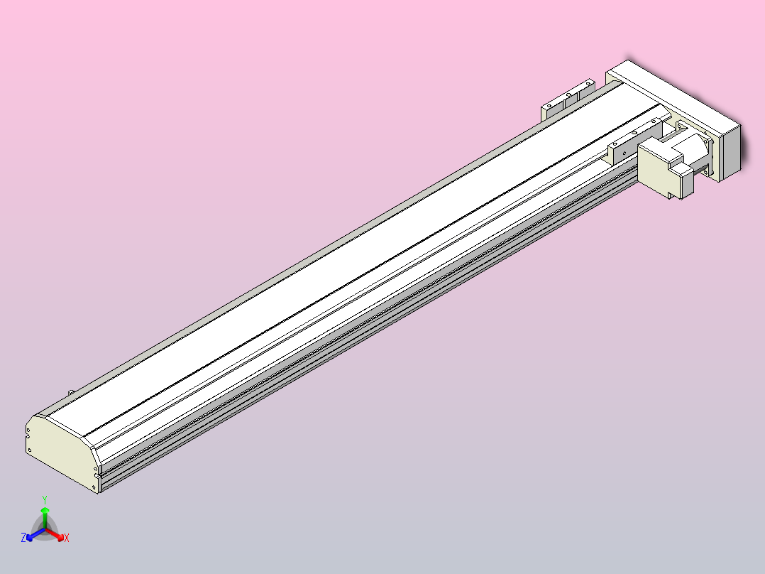 MTH13标准螺杆滑台[MTH13-L#-900-BR-P20-C3]正等轴测图