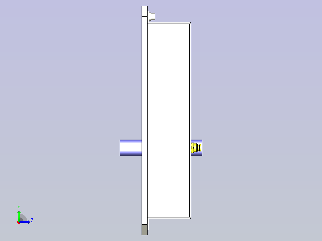 一款同时夹紧机构3D模型左视图