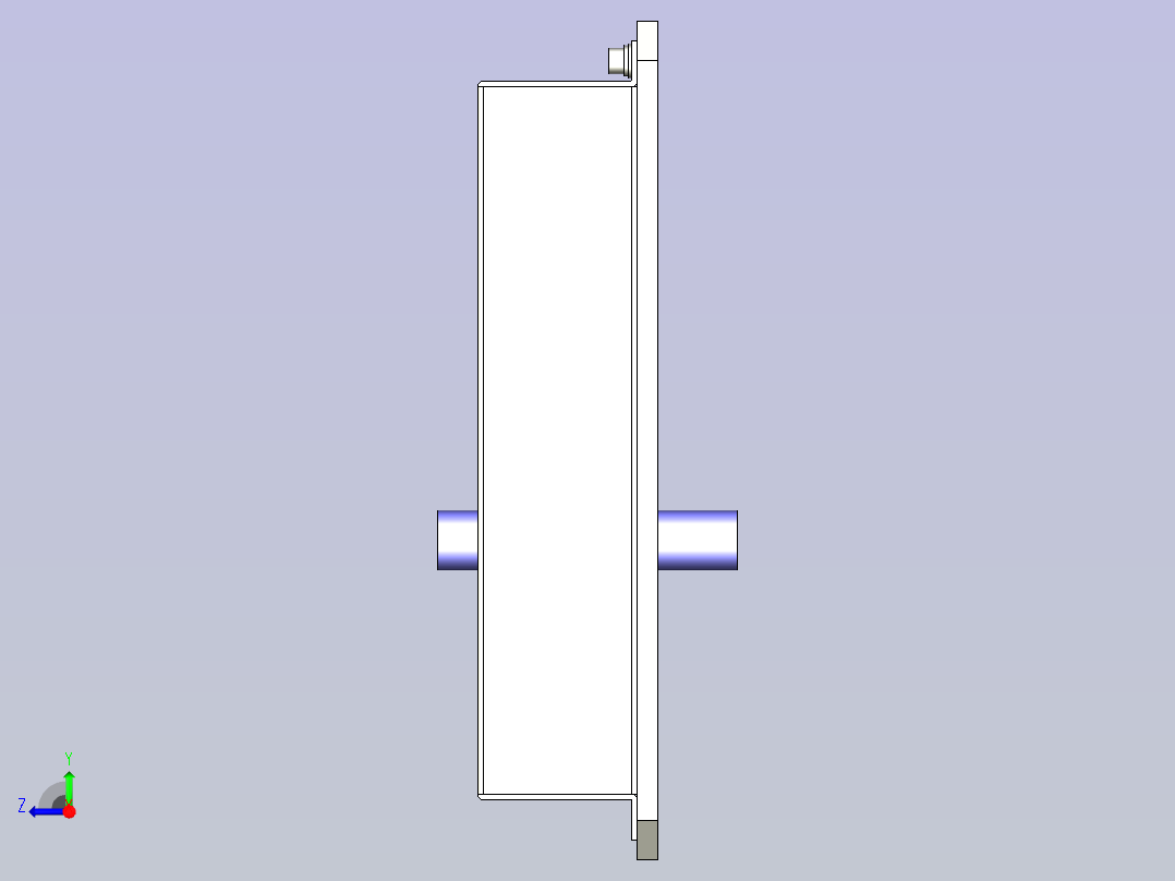 一款同时夹紧机构3D模型右视图