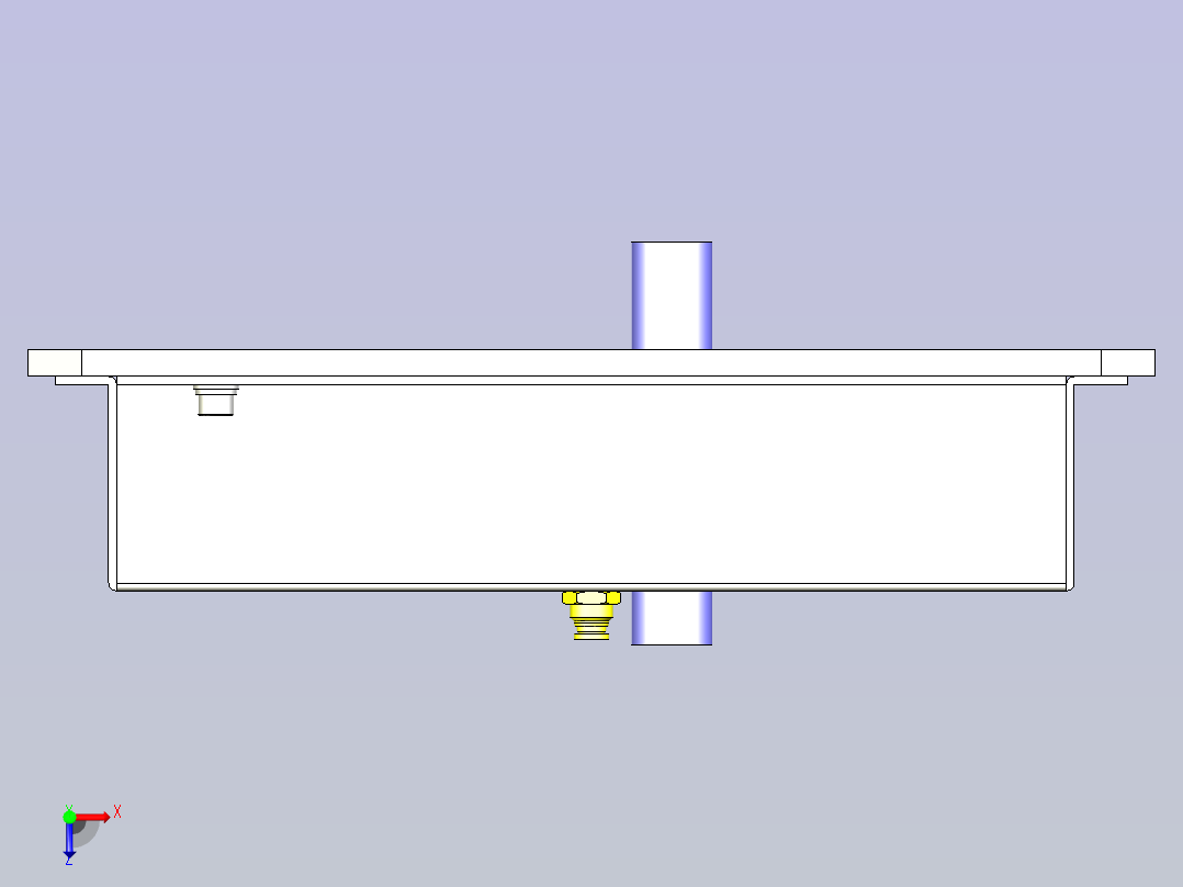 一款同时夹紧机构3D模型俯视图