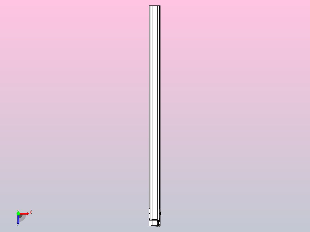 皮带直线轴半封闭可选导轨TPA-HNB-175D-140-L3050-LP-Y-P75-N3俯视图