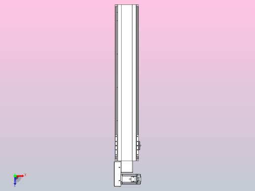 皮带直线轴半封闭可选导轨TPA-HNB-140D-120-L700-ML-Y-P40-N3俯视缩略图