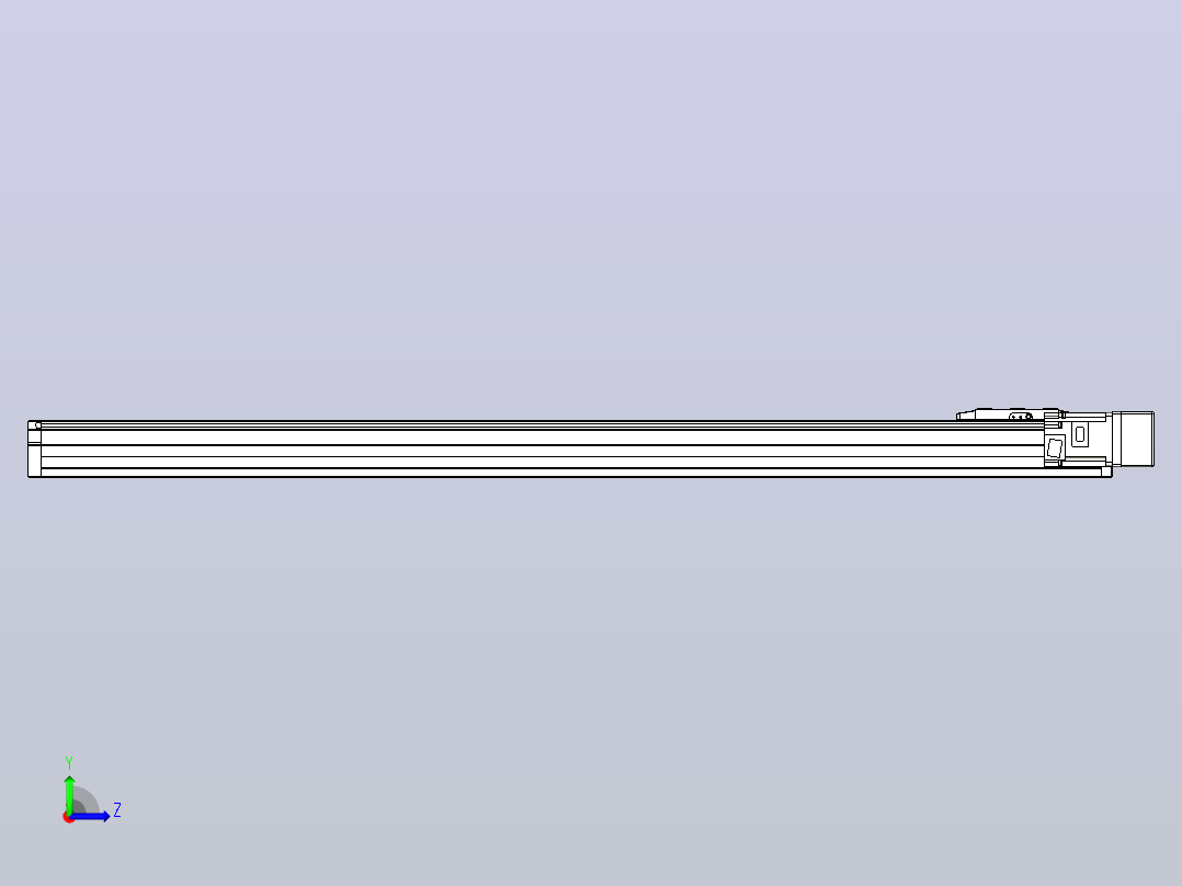 滚珠丝杠直线轴内置导轨TPA-GCR-80-1610C-L1000-MR-M40-N3左视图