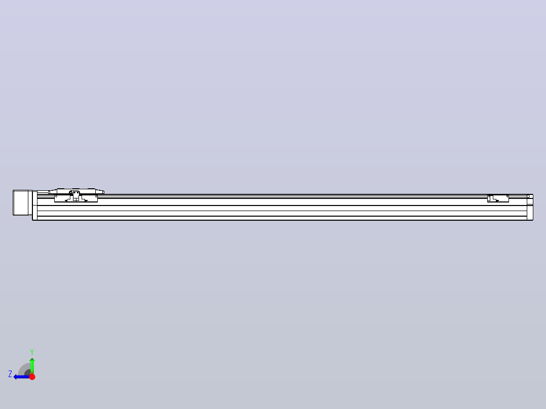 滚珠丝杠直线轴内置导轨TPA-GCR-80-1610C-L1000-MR-M40-N3右视图